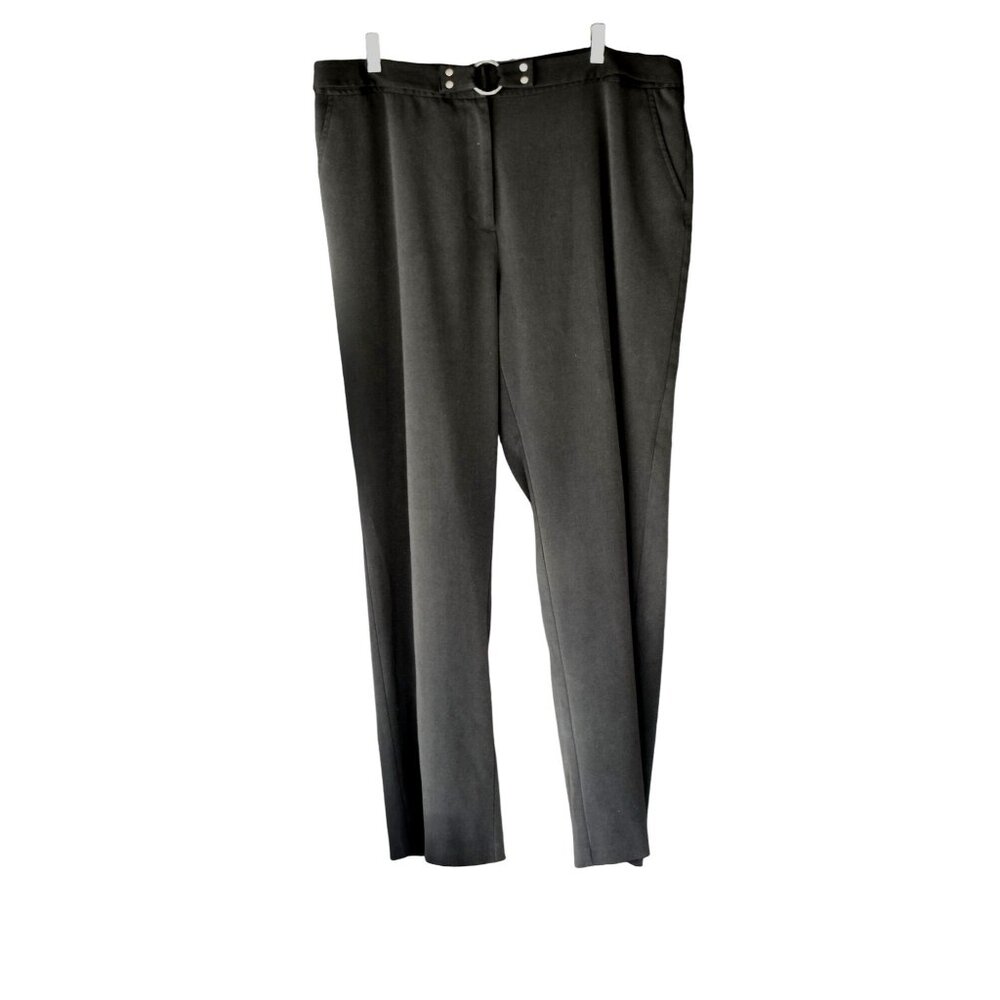 Women's M Collection Black Trousers W/Pockets 16W